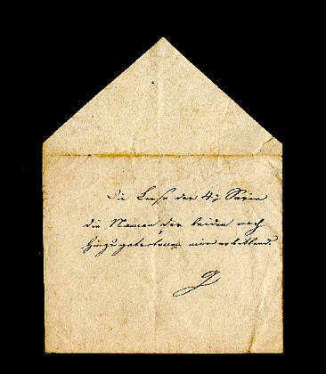 Autograph auf Briefkuvert