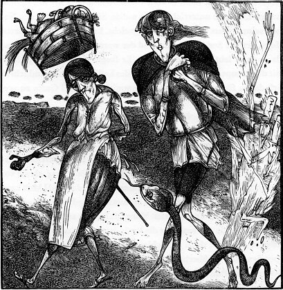 Karl-Georg Hirsch Holzstich zu Goethes M&auml;rchen